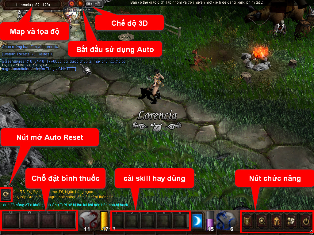 Chức năng chính của Game MU Huyết Long